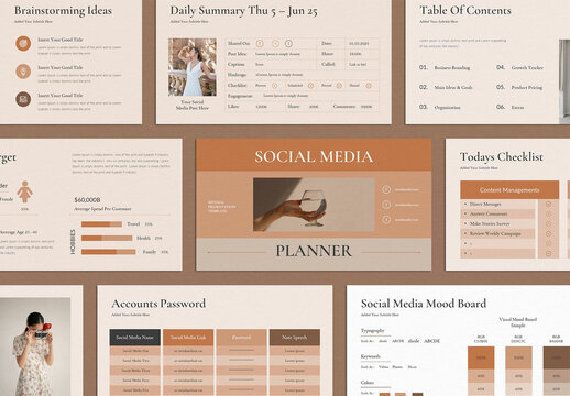Social Media Planner Presentation Layout