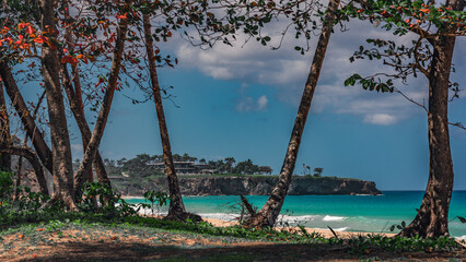 Fototapeta na wymiar Beautiful beaches in north coast of Dominican Republic