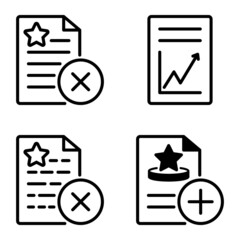 Docs1-2 Flat Icon Set Isolated On White Background