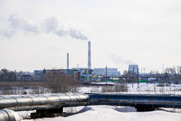 Industrial winter landscape