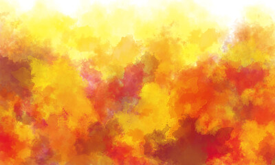 yellow-orange sky gradient watercolor background with cloud texture