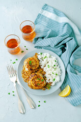 Maroccan lemon chicken with rice in a plate