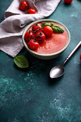 Healthy vegetable tomato cream soup