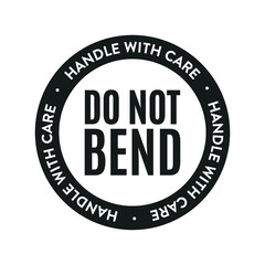 Fototapeta na wymiar Do Not Bend, Fragile Tape, Handle With Care, Shipping Supplies, Postal Delivery, Don't Bend, Don't Bend Stamp, Shipping, Template Vector Text Illustration Background