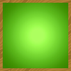 Green chalkboard background. Vector texture. Educational Concept Chalkboard Background with Wooden Frame. Back to School and World  Teacher's Day Vintage Retro Board Backdrop. Vector Wooden Frame.