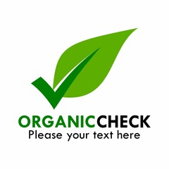 Organic check logo template illustration. suitable for branding, label etc