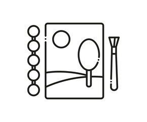 Icon drawing. Linear style. Hobby vector illustration.