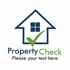 Property check or Check home logo template illustration