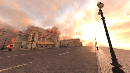 Naklejka premium 戦場