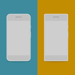 Smartphone mockup with simple style design. flat design mockup smartphone