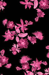 Seamless flowers pattern, floral print.