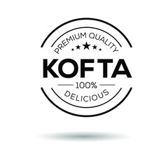 Creative (Kofta) logo, Kofta sticker, vector illustration.