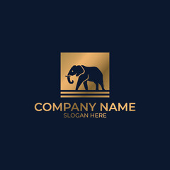 Obraz premium Luxury Elephant Logo Design Vector