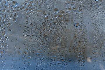 Water Drops on Glass Surface