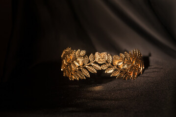 Laurel wreath antique symbol of power and success.