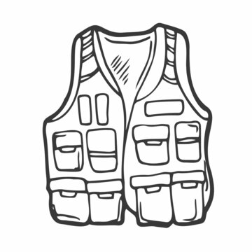 recommend clip art: Fisherman vest solid icon. Fishing wear vector illustration isolated on white. Hunter vest glyph style design, designed for web and app. Eps 10