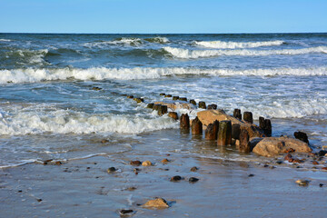 Seaside of Baltic Sea in Poland