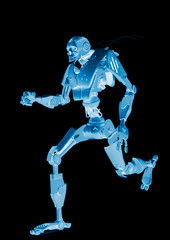 skull bot running in a white background