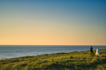 Fototapeta premium Netherlands - Wijk an Zee - Sunset in May