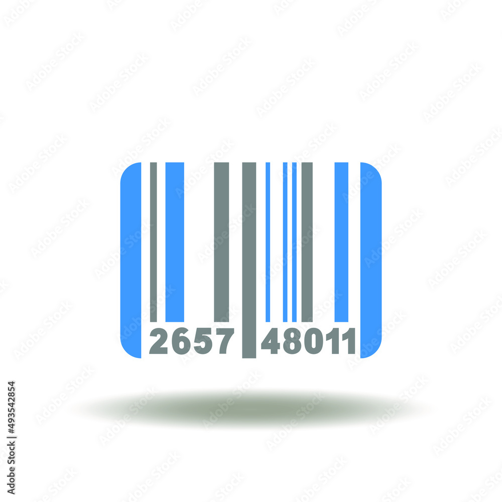 Poster vector illustration of bar code. icon of shopping identification datum product. symbol of barcode.