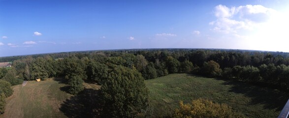 Fototapeta premium Burg im Spreewald, Blick vom Bismarkturm