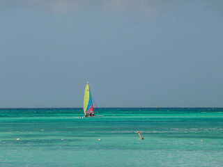 a beautiful turquoise sea in cabibe