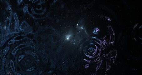 Abstract background, smooth multicolored lines on a black background. Design element. Soft lines. 3d rendering.