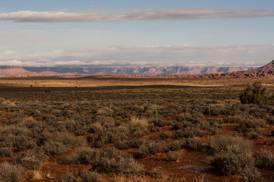 View of Clouds On The Mesa From The Edge Of Canyonlands © kellyvandellen
