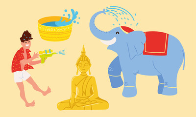Fototapeta premium songkran festival event