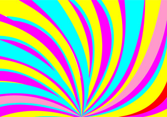  Vector image of a background that uses pink, blue, red, yellow shapes together like a rainbow.