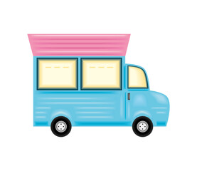 food truck isolated