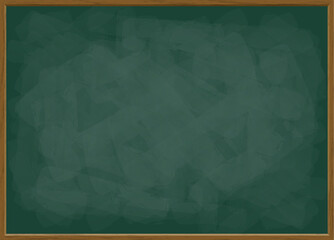 木の枠付き黒板（緑）のベクター背景素材 © Studio Trinity