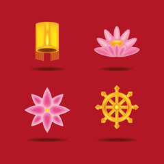 icons flower and lamp