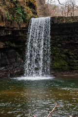 Fototapeta na wymiar Waterfall in Brecon Beacon national park, Wales, United Kingdom