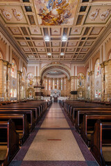 Fototapeta na wymiar interior da igreja matriz de Itajaí SC 