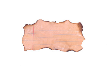 Old paper isolated on white background