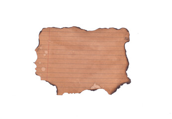 Old paper isolated on white background