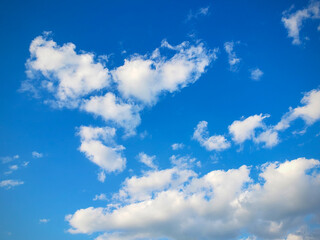 Naklejka na ściany i meble Blue Sky With White Clouds