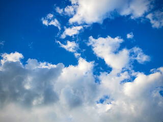 Bright Blue Sky With White Clouds