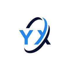 Initial Letter YX Logo Design. Abstract Monogram YX. Icons For Business and Sport. 