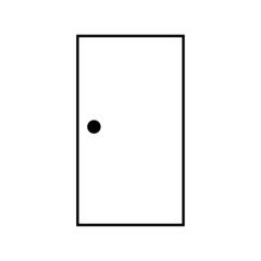 Graphic flat door icon for your design and website