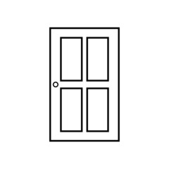 Graphic flat door icon for your design and website