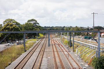 Fototapeta na wymiar 無人のシドニーの線路