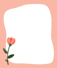 チューリップのメモデザイン