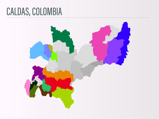 Mapa de Caldas, Colombia © angelesmo