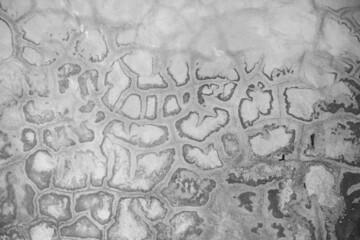 Old Concrete floor In black and white color, cement , broken ,dirty, background texture