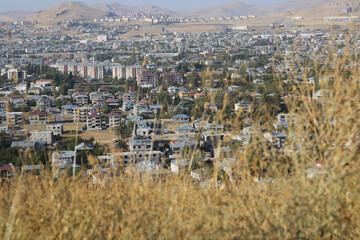 Obraz premium City of Van view from Van Castle in Eastern Anatolia, Turkey. City of Van has a long history as a major urban area.