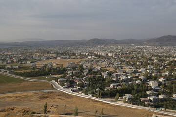 Obraz premium City of Van panorama from Van Castle in Eastern Anatolia, Turkey. City of Van has a long history as a major urban area.