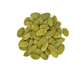 pumpkin seeds  isolated on white background.