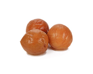 pickled Plum  isolated on white background.